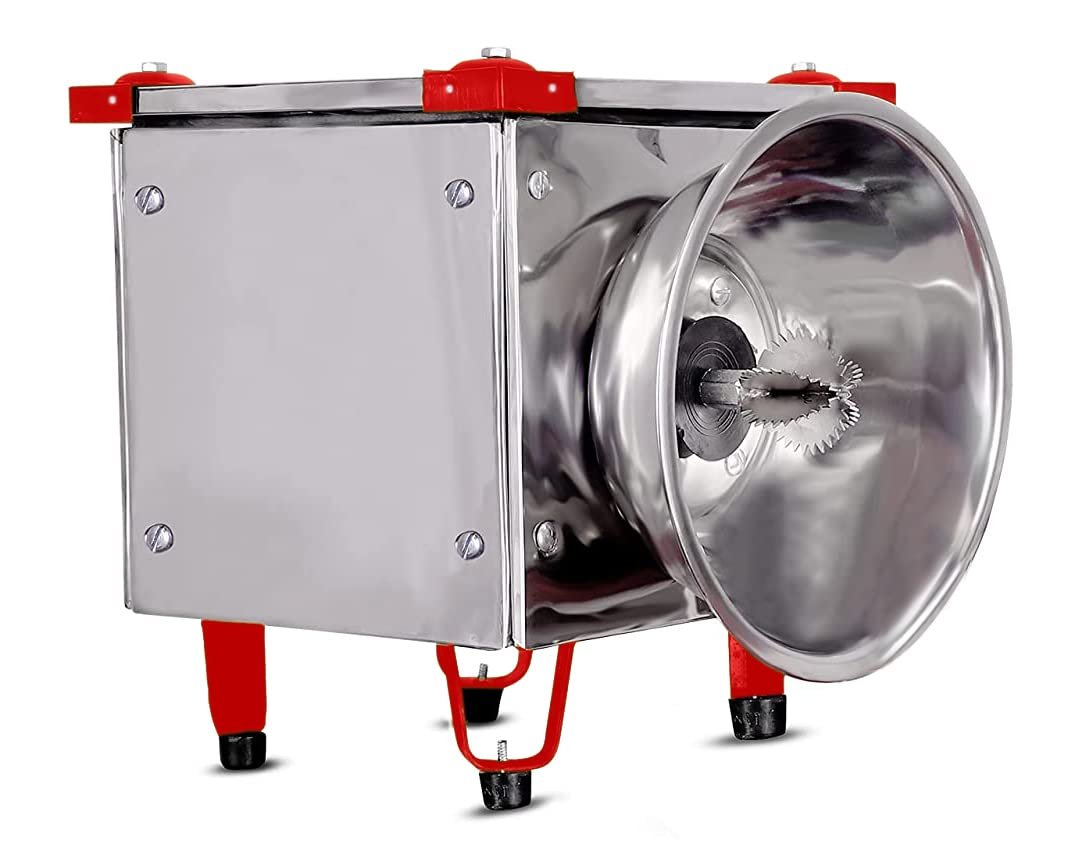 Handcrafted Movable Coconut Scraper | Grater | Chopper | Peeler | Thengathuruvi |Stainless Steel Blade Chirava for Kitchen -Perfect for Every House (Yellow) 500g (Electric Type)