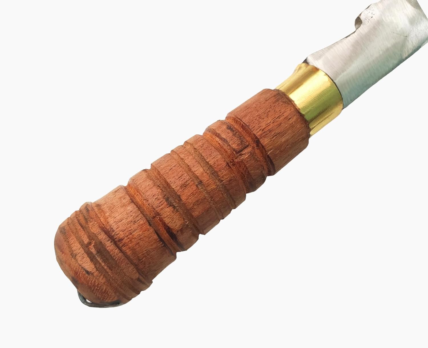 Handmade Iron Aruval with Wooden Handle | Traditional South Indian Billhook Knife | Multipurpose Vettukathi for Coconut Cutting and Gardening (7.8 Inch)