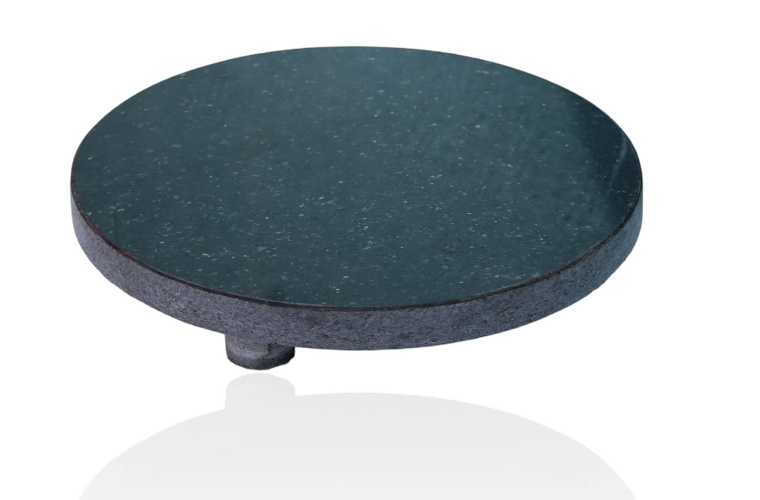 Natural Black Granite Roti Roller/Chakla Belan/Rolling Pin Board/Phulka Maker/Roti Maker/Chapati Maker/Chakla for Home & Kitchen (10" Inch, Black)