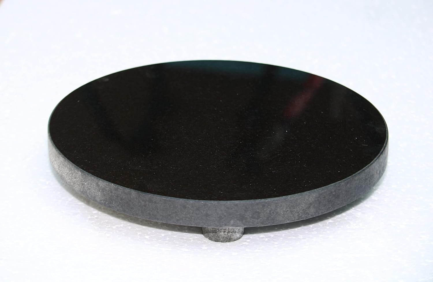 Natural Black Granite Roti Roller/Chakla Belan/Rolling Pin Board/Phulka Maker/Roti Maker/Chapati Maker/Chakla for Home & Kitchen (10" Inch, Black)